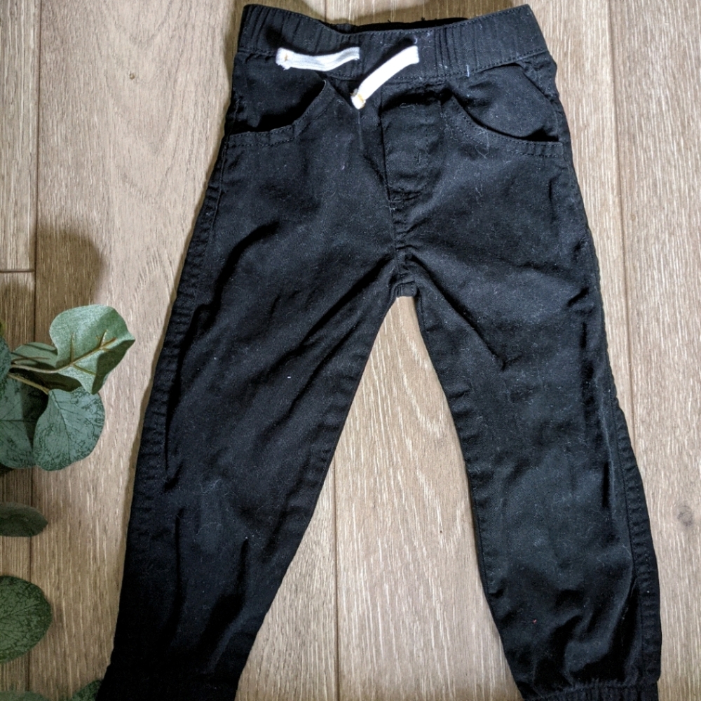 Little Rebels black toddler pants